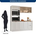 Ver imagem 4 de Cozinha Completa Modulada Americana com Vidro Reflecta 3 Peças Yescasa