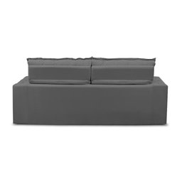 Sofá Retrátil e Reclinável 2 lugares com Molas 1,50m Livia Suede Cinza Adonai Estofados - 9