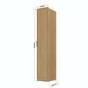 Ver imagem 5 de Guarda-Roupa 1 Porta MDF Ravi Marrom/Olmo Italiano