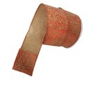 Ver imagem 1 de Fita Natal Aramada Juta com Vermelho Comp 9.14m