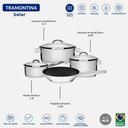 Ver imagem 5 de Jogo de Panelas Tramontina Solar em Aço Inox com Fundo Triplo 4 Peças