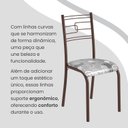 Ver imagem 7 de Conjunto Sala de Jantar Mesa Retangular 120x75cm Tampo Granito Ocre 4 Cadeiras Paraty Marrom/Paraopeba