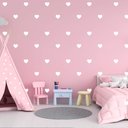 Ver imagem 2 de Kit Adesivos de Parede Coração Grande 100 Unidades Quarto Infantil Vitrine