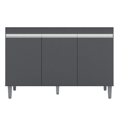 Balcão para Pia Manu 120 Cm Cinza Ajl