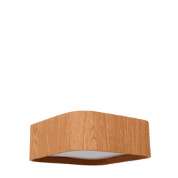 Lustre Plafon Madeira Arredondado 35x35cm - Freijó - 3