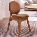 Ver imagem 3 de Cadeira para Sala de Jantar Cozinha Estofada Rattan Ibis L02 Bouclê Terracota - Lyam Decor