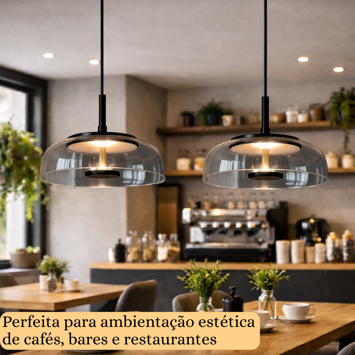 Ver imagem 3 de Lustre Pendente 22,5cm Vidro Fumê Luz Indireta Redondo Luminária Teto Gimpo Kjdde-271-anth