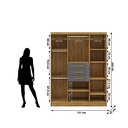 Ver imagem 4 de Guarda-Roupa Casal 6 Portas e 3 Gavetas Imperial Marrom/Nature/Alasca