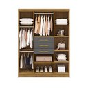 Ver imagem 5 de Guarda-Roupa Casal 6 Portas e 3 Gavetas Imperial Marrom/Nature/Alasca