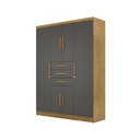 Ver imagem 2 de Guarda-Roupa Casal 6 Portas e 3 Gavetas Imperial Marrom/Nature/Alasca