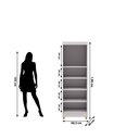 Ver imagem 3 de Armário Multiuso Line 2 Portas 5 Prateleiras Branco