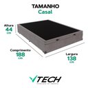 Ver imagem 3 de Cama Box com Baú Casal Bravus Cinza Tecido Madeira V-Tech