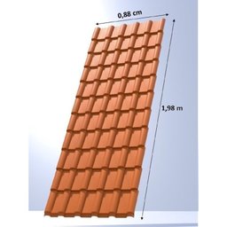Kit com 10 Telhas de Pvc Plan 198x88cm - 4