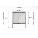 Ver imagem 3 de Grelha Moeda Inox 50cm + Suporte Inox para Churrasqueiras