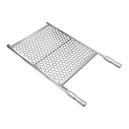 Grelha Moeda Inox 50cm + Suporte Inox para Churrasqueiras - 2