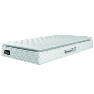 Colchão Solteiro Espuma D33 Pillow Top New Millenium Branco Hellen