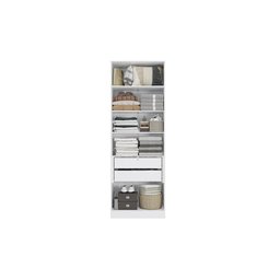 Guarda Roupa  Closet Modulado Componível 2 portas 80cm Linha Modulado Adapt N535 Kappesberg- Branco - 4