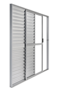 Ver imagem 2 de Porta Balcão 3 Folhas Aluminio Brilhante C/ Trinco 2,10x1,20
