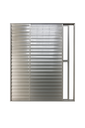 Ver imagem 3 de Porta Balcão 3 Folhas Aluminio Brilhante C/ Trinco 2,10x1,20