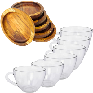 Conjunto de Pires Redondo e Xícara de Café 230ml
