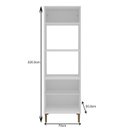 Ver imagem 3 de Paneleiro Torre Quente 70cm com 3 Portas e 2 Nichos 2322 Provençal Yescasa Branco