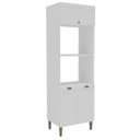 Ver imagem 1 de Paneleiro Torre Quente 70cm com 3 Portas e 2 Nichos 2322 Provençal Yescasa Branco