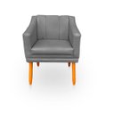 Ver imagem 3 de Kit com 2 Cadeiras Poltrona para Sala Moderna e Versátil Millie Corino