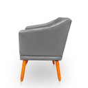 Ver imagem 5 de Kit com 2 Cadeiras Poltrona para Sala Moderna e Versátil Millie Corino