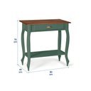 Ver imagem 5 de Bancada Aparador Mini Lavabo 1 Gaveta Pés Luiz Xv Dália 3062 Linz Móveis - Verde Musgo/imbuia Glazer