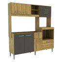 Ver imagem 2 de Cozinha Compacta 186cm com 8 Portas, 1 Gaveta e 3 Nichos 2203