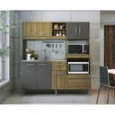 Ver imagem 1 de Cozinha Compacta 186cm com 8 Portas, 1 Gaveta e 3 Nichos 2203