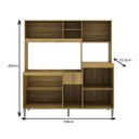 Ver imagem 3 de Cozinha Compacta 186cm com 8 Portas 1 Gaveta e 3 Nichos 2203 Yescasa Marrom/Carvalho Dakar/Verde Bellagio
