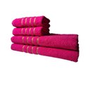 Ver imagem 2 de Jogo de Toalha 2 Banho 2 Rosto - 4pçs Coleção Dubai 100% Algodão Pink
