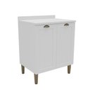 Ver imagem 1 de Armário Balcão de Cozinha 2 Portas com Tampo 25mm 70cm 2320 Provençal Yescasa Branco