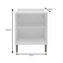 Ver imagem 3 de Armário Balcão de Cozinha 2 Portas com Tampo 25mm 70cm 2320 Provençal Yescasa Branco