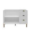 Ver imagem 2 de Balcão de Cozinha 2 Portas 3 Gavetas 120cm 2324 Provençal Yescasa Branco