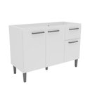 Ver imagem 1 de Armário Balcão de Cozinha 3 Portas 1 Gaveta 120cm Yescasa Branco