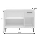 Ver imagem 2 de Armário Balcão de Cozinha 3 Portas 1 Gaveta 120cm Yescasa Branco