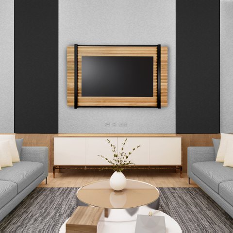 Painel para Tv até 75 Polegas Becca Estilo Industrial Liso 200 X 90cm