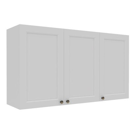 Armário Aéreo 3 Portas 120cm 2323 Provençal Yescasa Branco