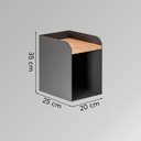 Ver imagem 4 de Kit com 2 Mesas de Cabeceira Aerea 20cm em Aço Nicho Suspenso Decorativo Quarto Linha Home - Preta
