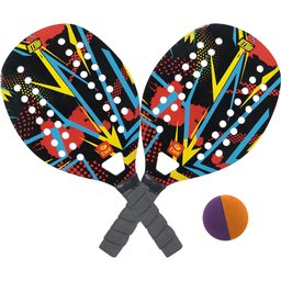 Kit Beach Tennis Frescobol Com 2 Raquetes E 1 Bola Bt100 - 1