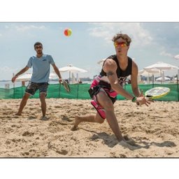 Kit Beach Tennis Frescobol Com 2 Raquetes E 1 Bola Bt100 - 2