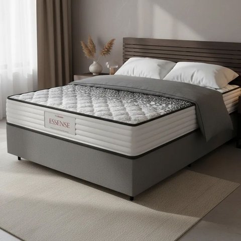 Cama Box com Colchão de Molas Ensacadas Double Face Essence Probel Casal 138cm