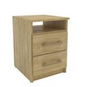 Ver imagem 2 de Mesa de Cabeceira com 2 Gavetas e 1 Nicho 2339 Marrom