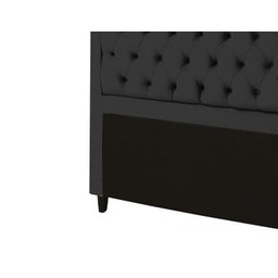 Cabeceira Baronesa Plus King Size 1950mm Suede Negro - Simbal - 2 Cabeceira Baronesa Plus King Size 1950mm Suede Negro - Simbal - 2