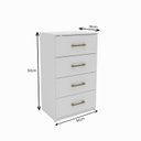 Ver imagem 3 de Cômoda com 4 Gavetas em MDP 2330 Branco
