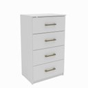 Ver imagem 2 de Cômoda com 4 Gavetas em MDP 2330 Branco