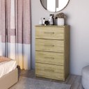 Ver imagem 1 de Cômoda para Quarto 4 Gavetas 2330 Marrom/Mel