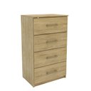 Ver imagem 2 de Cômoda para Quarto 4 Gavetas 2330 Marrom/Mel